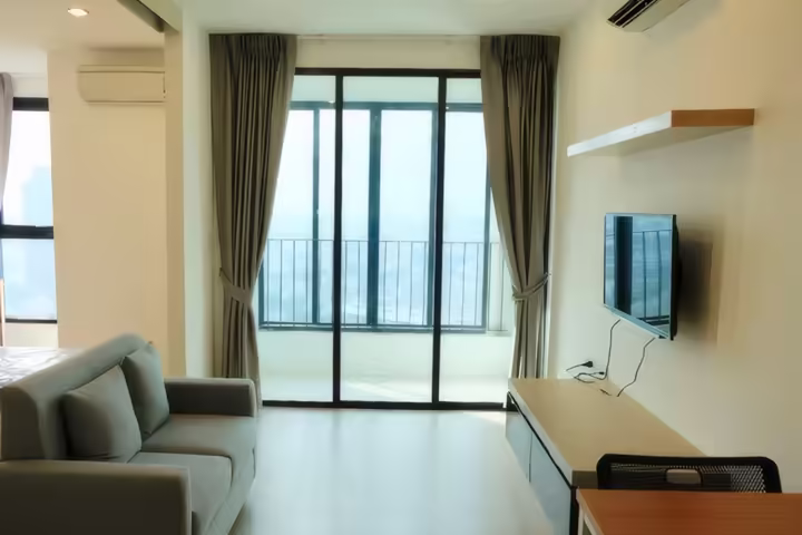 ให้เช่าไอดีโอ คิว จุฬา-สามย่าน 1 ห้องนอน 33 ตร.ม. ใกล้ MRT สามย่าน ราคา 24,000 บาท/เดือน