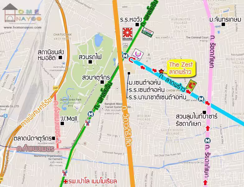คอนโด 2 ห้องนอน ขาย ที่เดอะ เซสท์ ลาดพร้าว 78 ตร.ม. photo 2