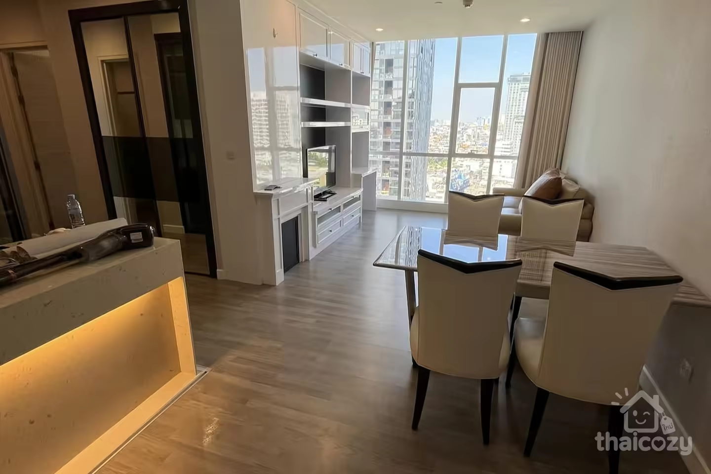 Condo near BTS Surasak, nice pool on top photo 1