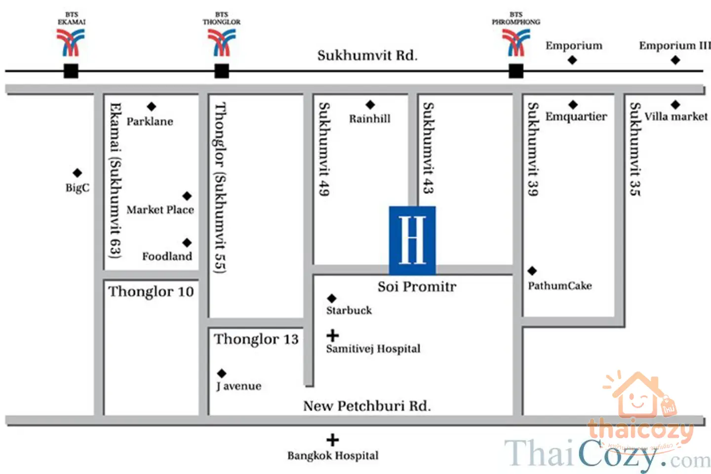 เอช สุขุมวิท 43 ให้เช่าและขาย photo 2
